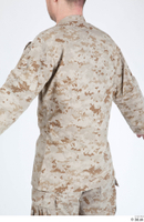  Photos Army Man in Camouflage uniform 11 21th century Army Desert uniform jacket upper body 0005.jpg